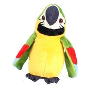 Jouet en Peluche Parlant électrique de Dessin animé pour Enfants, Animal en Peluche éducatif d'apprentissage et d'enregistrement Interactif Vert, Répète Le Discours et Les Chansons, Tissu