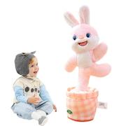 Jouet en peluche parlant - Jouet électrique dansant, matériau moelleux, mouvement réaliste, fonction sonore | animale pour bébé et enfant, âne, lapin, vache, cadeau éducatif, jeu interactif, pl