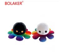 Jouet En Peluche Pieuvre Réversible Noir Et Blanc Bolaker®