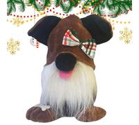 Jouet En Peluche Pour Animal De Compagnie De Noël - Chien En Peluche Doux De 25 Cm, Décoration De Vacances, Figurine De Gobelin Assis, Pluche Festive Inspirée De Rudolph, Ornement Mignon Pour La Mais