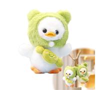 Jouet en peluche pour canards, excursion de printemps Canard en peluche, mignon transformation Canard, nouveau chapeau amovible, jouet en peluche de canard, sac charme porte-clés petit pendentif