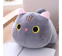 Jouet en peluche pour chat - Coussin en peluche mignon et doux - Jouet pour chat - Gris - 50 cm