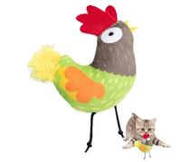 Jouet en peluche pour chat en forme de dessin animé - Couleur aléatoire, objet à mâcher interactif, coque en tissu résistant aux griffes, coussin de saut pour activités intérieures