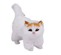 Jouet en peluche pour chat - Figurine de chat à fourrure - Figurine de chat en peluche - Sculpture de chat - Décoration de bureau pour la maison, la chambre à coucher, le dortoir
