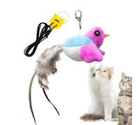 Jouet en peluche pour chat - Jouet électrique en forme d'oiseau, jouet sonore interactif, jouet doux à l'herbe à chat | Jouet portable pour chaton pour cadres de porte, toits, oiseau qui grimace avec