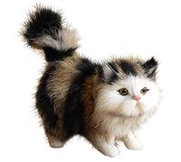 Jouet en peluche pour chat - Jouet réaliste pour enfants - Figurines d'animaux réalistes - Chaton debout - Poupée kawaii en peluche - Cadeau pour enfants - 12 cm x 12 cm x 6 cm