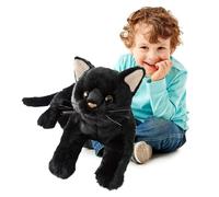 Jouet en Peluche pour Chat Noir,Jouet en Peluche pour Chat Noir - De Câlin en Peluche De Chat De Dessin Animé Doux | Figurine d'animal en Peluche pour Câliner, Faire La Sieste, Dormir, Se Repos