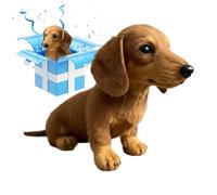 Jouet en Peluche pour Chien 17 x 15 x 10 cm - Chien de Jeu émotionnel réaliste H - Jouet pour Les Vacances, Les Anniversaires, Le Travail, la Maison, Le Sac à Dos, Les Anniversaires, Les Amis,