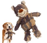 Jouet en peluche pour chien agressif - Design d'ours qui couine durable, matériau doux mais dur | Jouet interactif à mâcher pour chiot pour les dents, l'entraînement, la résistance aux morsures, les