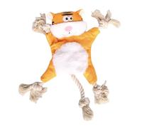 Jouet en peluche pour chien avec corde faite à la main Singe Lapin Tigre Peluche froissée interactive