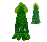 Jouet en peluche pour chien | Calamar vert à mâcher - Jouet couineur pour chiot ennuyé - Jouet pour chiens de petite, moyenne et grande taille pour sortir, camping