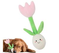 Jouet en peluche pour chien - Coussin à mâcher - Coussin à mâcher pour animaux de compagnie - Fleur interactive et couinante douce - Durable et résistant aux morsures - Compagnon moelleux pour chiens