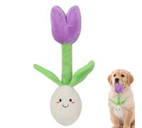Jouet en peluche pour chien - Coussin à mâcher de dessin animé | Fleur couineuse douce et interactive, durable et résistant aux morsures - Compagnon d'entraînement moelleux pour chiens et