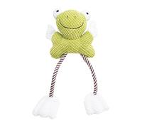 Jouet en peluche pour chien - En forme de grenouille - Avec corde en coton - Pour chiots, races, dents et nettoyage des dents