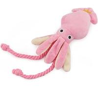 Jouet en peluche pour chien en forme de pieuvre en forme de calamar rose