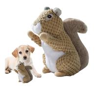 Jouet en peluche pour chien en forme d'écureuil - Grande peluche épaisse - Doux et durable - Pour chiens chiots - Design écureuil classique pour s'amuser et s'amuser