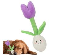 Jouet en peluche pour chien, jouet à alimentation lente pour animaux de compagnie,Jouet de friandises en peluche avec son en forme de fleur | Soulagement de la solitude et peluche interactive et