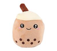 Jouet en peluche pour chien, jouets en peluche pour animaux de compagnie - Oreiller à thé à bulles en peluche douce | Oreiller câlin de dessin animé, oreiller de thé en peluche pour chien et chat, réd