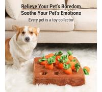 Jouet en Peluche pour Chiens Interactifs de Carotte, Cache-Cache-cachette pour Chiens de Ferme de Carotte pour Les Petits, Moyens et Grands et Chats, Artisanat Exquis, Tissu Confortable, Forme