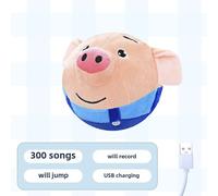 Jouet En Peluche Pour Enfants De Super-Héros En Forme De Cochon Sautant Et Parlant Poupée De Contrôle À Distance Bluetooth (Environ 13cm) Couleur Bleu