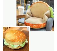 Jouet en Peluche pour Hamburger, Coussin de Nourriture en Peluche pour Oreiller, Coussin pour Hamburger Multi-usages en Peluche et Oreiller Arrière en Coton PP pour Jouet cm/15,7
