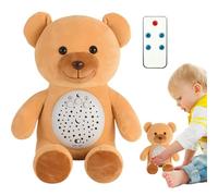 Jouet en peluche projecteur d'étoiles, jouets en peluche musicaux - projecteur d’étoiles - confort à bruit blanc avec vibrations respiratoires 0-3 ans