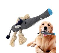 Jouet en peluche qui couine pour chien, jouet pour chien à mâcher en peluche | Jouet en corde simulée en forme d'animal qui couine et résistant aux morsures - Chattering Chew Plush Peluche interactive