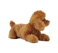 Jouet en peluche réaliste for chien, poupée caniche en peluche douce de 38 cm, jolie figurine d'animal aux cheveux bouclés, cadeau d'anniversaire câlin for les et les amoureux des chiens, marron