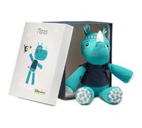 Jouet en peluche Rhino Lilliputiens - Marius - Mixte - 3 mois et plus - Bleu, blanc et noir