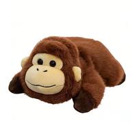Jouet en peluche SD - Chimpanzé en position allongée - Couleur marron - 22 cm