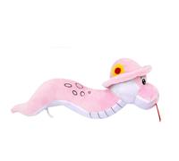 Jouet en peluche serpent de Noël 30-35 cm PP coton rempli chapeau vert et rose serpent en peluche sac de bonbons dessin animé grue jeu décoration de la maison cadeau compatible avec sac referma
