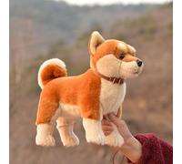 Jouet en peluche Shiba Inu - Chiot en peluche - Il y a un fil d'aluminium dans les quatre membres et il peut tenir debout de manière stable. (Il n'y a pas de fil d'aluminium dans les quatre membres et