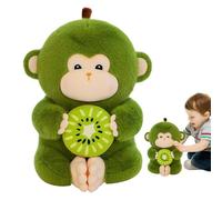 Jouet en peluche singe - Jouet de singe vert kiwi mignon | 30 cm/11,8 pouces - Dessin animé - Peluche animale remplie - Coussin en peluche pour la décoration intérieure