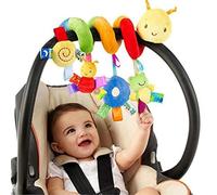 Jouet en peluche spirale pour insecte de dessin animé landau hochet suspendu sensoriel stimuler la vue et le son du bébé développer coordination œil-main compatible avec les barres berceau garçons fil