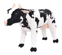 Jouet en peluche - vidaXL - Vache Noir et blanc - XXL - 76 x 49 cm - 100 kg de capacité