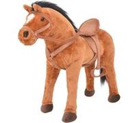 Jouet en peluche - VIDAXL - Cheval Marron - 64 cm - Fonction sonore - Pour enfants à partir de 3 ans Marron G
