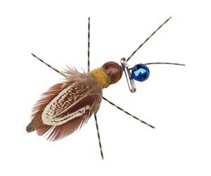 Jouet en plumes pour chat - Jouet pour soulager le stress des animaux de compagnie en forme d'insecte en laine, design qui imite les lucioles, jouet interactif sûr qui aide à