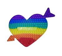 Jouet en Silicone de grande taille pour enfant, flèche, piercing, bulle de poussée du coeur, autisme, besoin de soulager le Stress, jeu de pression sensorielle des doigts, cadeau