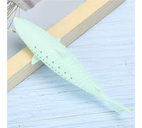 Jouet en Silicone pour Chat, 15.5cm/6.10 Pouces, Doux et Interactif, Herbe-aux-Chats, en Forme de Poisson Molaire, pour Chats Ludiques, Seuls à la Maison (Green)