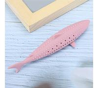 Jouet en Silicone pour Chat, 15.5cm/6.10 Pouces, Doux et Interactif, Herbe-aux-Chats, en Forme de Poisson Molaire, pour Chats Ludiques, Seuls à la Maison (Pink)