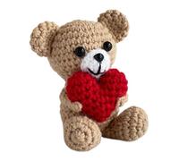 Jouet en tricot : ami en peluche, ours fait à la main | Le cadeau avec taille de poche est un cadeau doux avec un confort doux et un jeu sain pour les petits dans les moments de la vie quotidienne ou