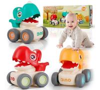 Jouet Enfant 1 2 3 Ans Garçons, Press and Go Voiture Jouet 1 2 3 Ans Dinosaure Jouet Bebe 1 an Cadeaux pour Enfants 1 2 3 Ans Petite Voiture Enfant 1 2 3 Ans Cadeau Anniversaire