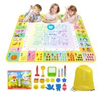 Jouet Enfant 1 2 3 Ans - Tapis Dessin Eau Cadeau Bebe 1-3 Ans, Jouets Educatifs pour Enfants Coloriage Géant Tapis de Peinture Cadeau pour Garcons Filles