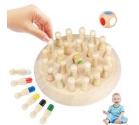 Jouet Enfant 3 Ans, Jeux de MéMoire en Bois, Memory Chess Bois, Échecs de Mémoire Jouets pour Enfant, Jeux Logique en Bois, Parent-Enfant Interaction Jouet Amusant pour Enfants à partir de 3 Ans