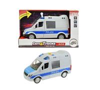 JOUET ENFANT CAMION DE POLICE GRIS 21 CM A FRICTION SON ET LUMIERE