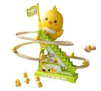 Jouet escaliers d'escalade - 12 Canards électriques montent escaliers Piste de Course | Toys de glissière de Piste de Canard avec lumières Clignotantes à LED et de la Musique | Adapté aux