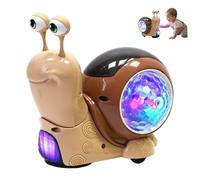 Jouet escargot avec évitement intelligent des obstacles et lumières dansantes - Jouet interactif pour bébé pour encourager le mouvement et le jeu sensoriel, amusant éducatif pour les tout-petits