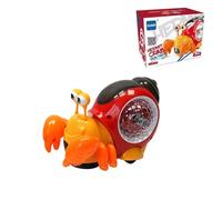 Jouet Escargot Lumineux,Luminous Snail Toy,Light Music Toys,Disco Snail Toy,Snail Walking Toy,New Dancing Snail Toy,Musical Toys,Portable Interactive Dancing Early Learning Educational Toy (Rouge)
