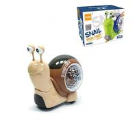 Jouet Escargot Lumineux,Luminous Snail Toy,Light Music Toys,Disco Snail Toy,Snail Walking Toy,New Dancing Snail Toy,Musical Toys,Portable Interactive Dancing Early Learning Educational Toy (Marron)