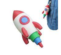 Jouet Espace à Presser - Porte-clés Mignon Doux de Navette Spatiale | Jouet sensoriel fusée sensorielle,pour Famille Amis Adolescents Bureaux Travail Salle De Classe Transport